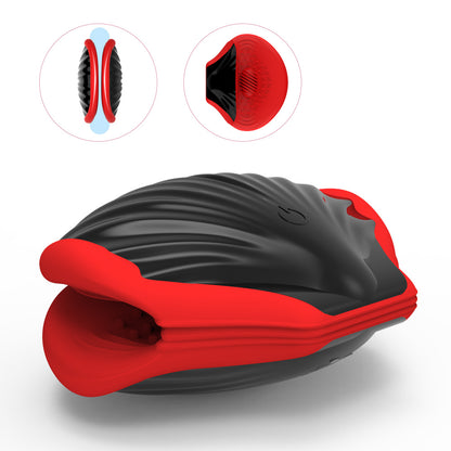 Male Shell Texture Masturbator - Black - image 6