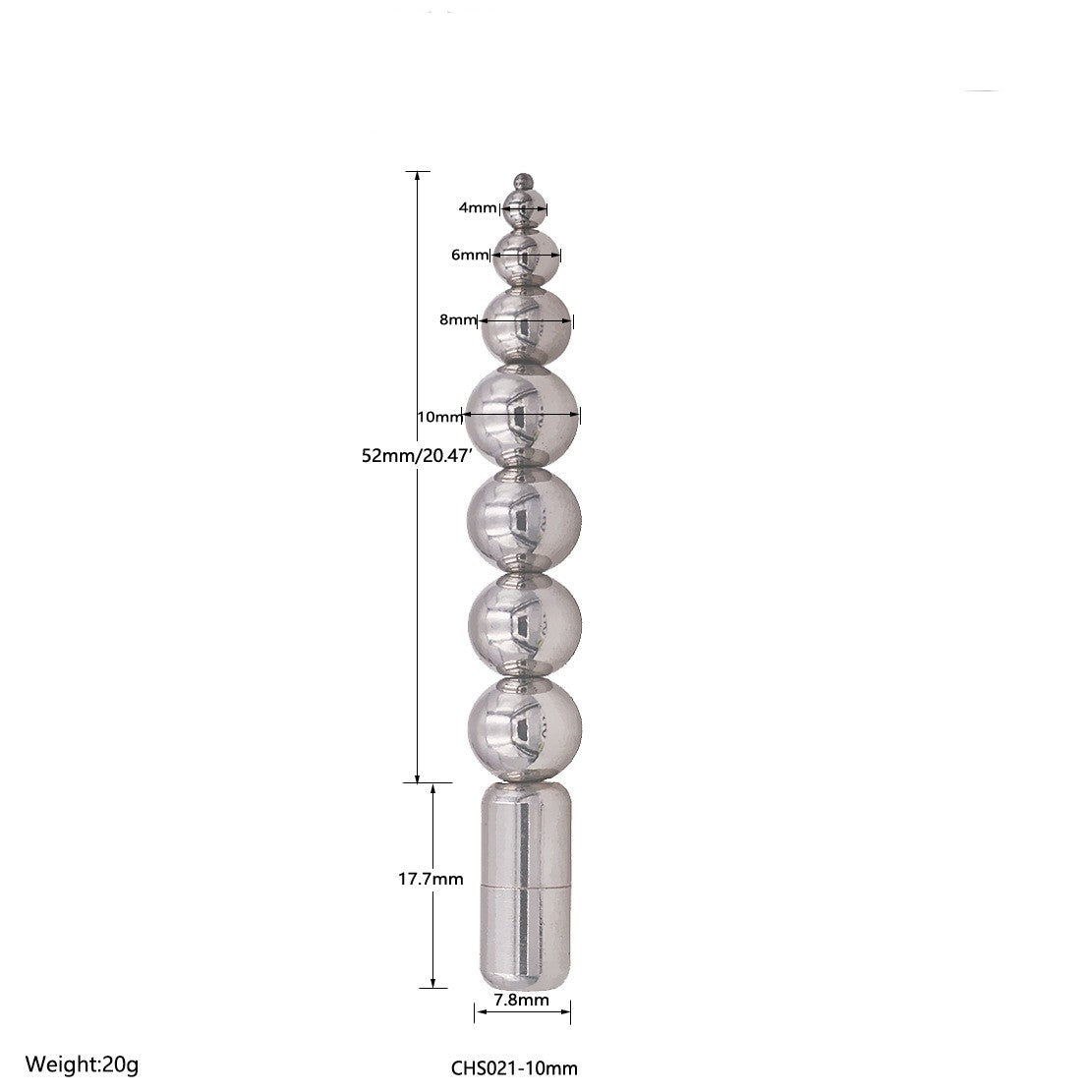Dominator Urethral Sounds: Bullets - 10mm - image 6