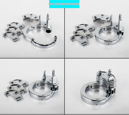 Metal Chastity Cage Prevent Cheating Quit Jerking Off Abstinence Device - image 3