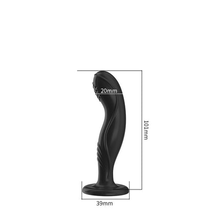 Tri-Color Silicone Butt Plug - Black - S - image 2