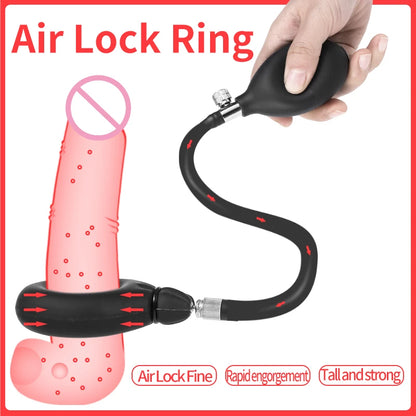 Inflatable Penis Cock Rings Penis Enlargement Penis Exerciser - image 0