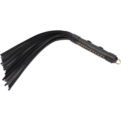 Chain Tassel Leather Whip - Black - image 3