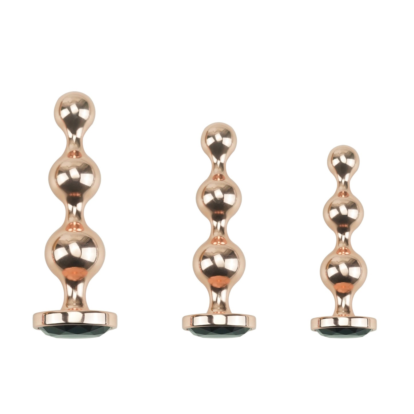 Rose Gold Metal Plug Set - 3-Piece Set - image 4