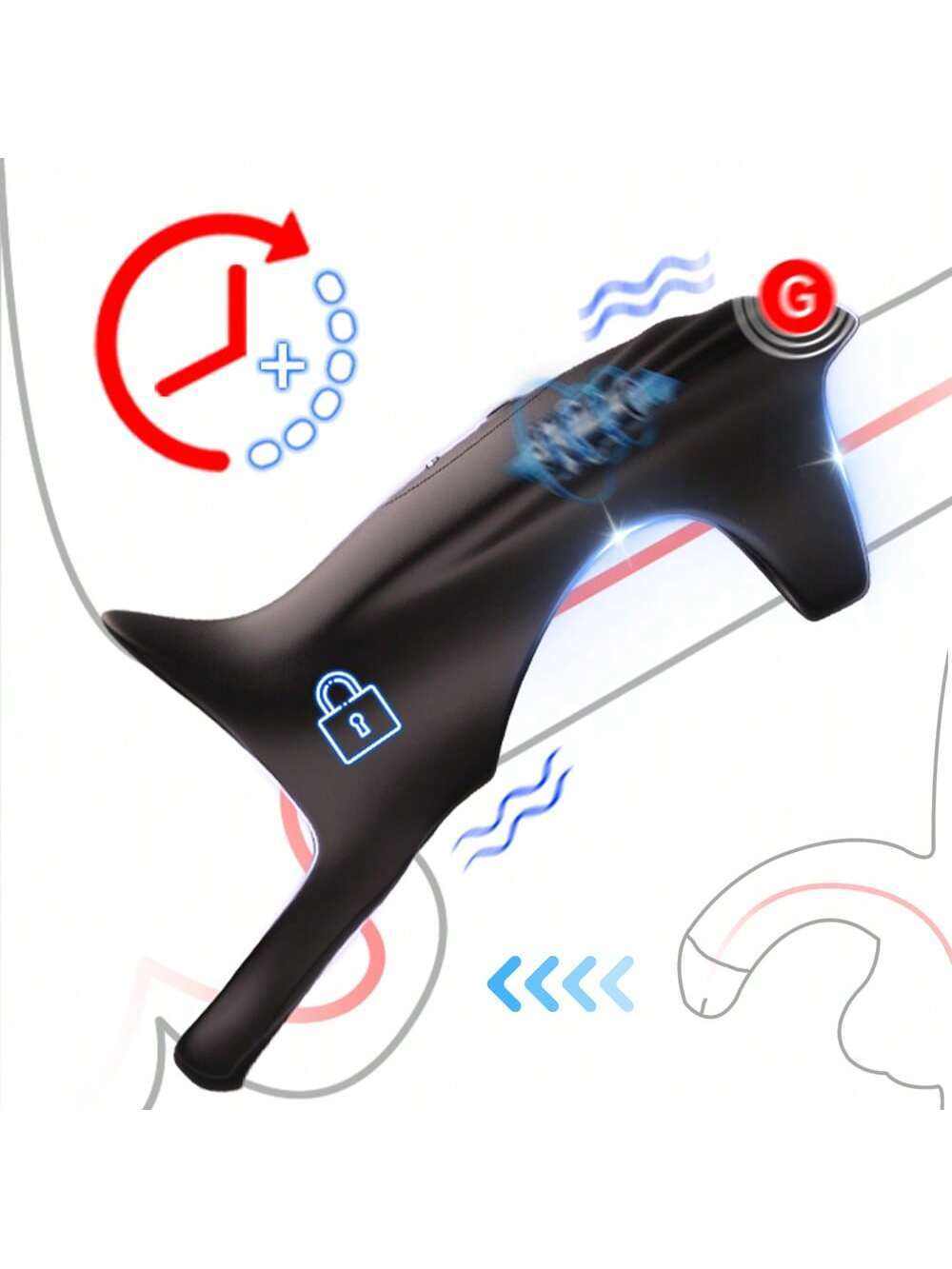 Powerful 10 Vibrations Penis Ring Vibrator APP Control - image 6