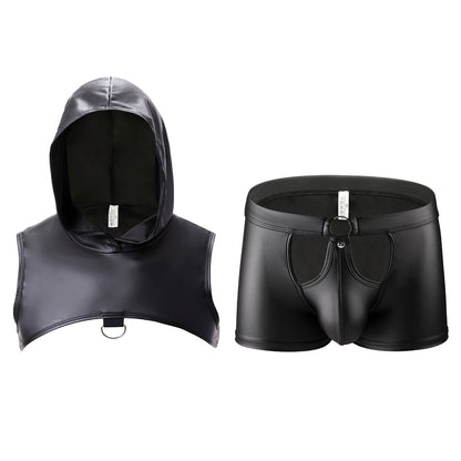 The Stranger Hooded Chest Harness Set - Black - 2XL - image 1