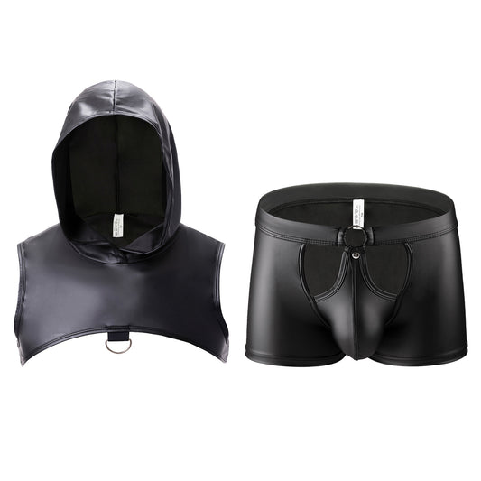 The Stranger Hooded Chest Harness Set - Black - 2XL - image 1
