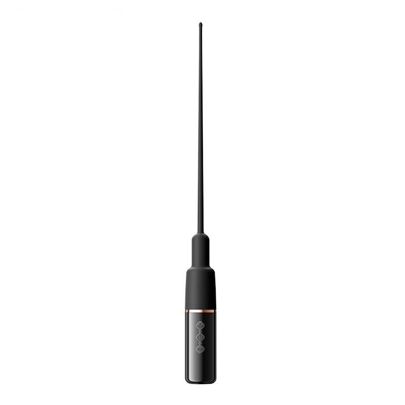 USB Rechargeable Vibrating Silicone Urethral Sound - Black - image 0