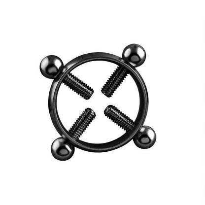 Cross Nipple Ring - Black - image 3