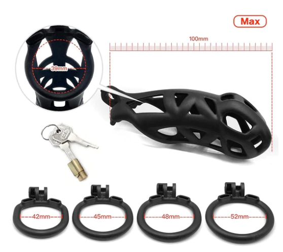 Cobra Male Chastity Cage Device Kit - Max - image 5