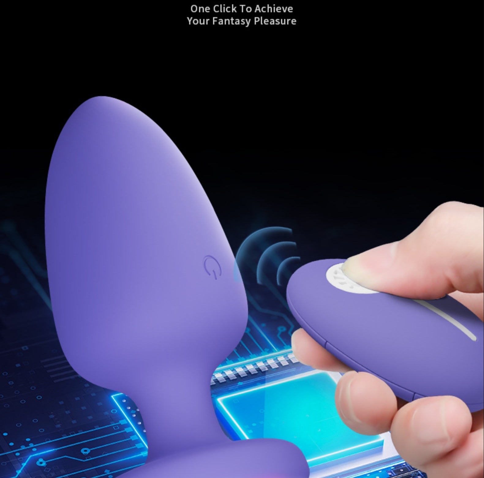Purple Light Up Remote Vibrating Butt Plug - image 2