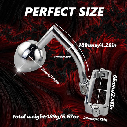 Stainless Steel Scrotum Clamp with Anal Butt Plug - image 9