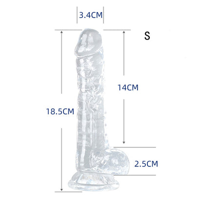 Small Realistic Clear 6 inch Cute Dildo with Suction Cup Dildo - S - image 11