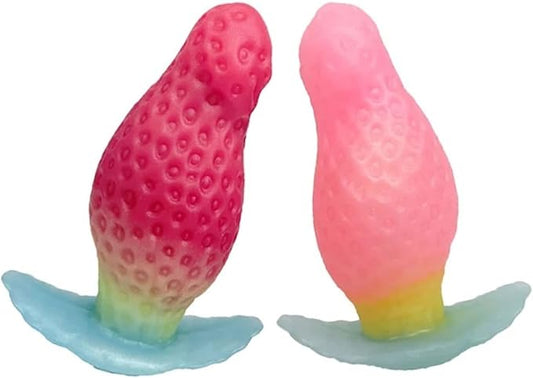 Strawberry Liquid Silicone Anal Plug - image 0