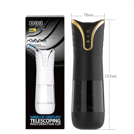 4-Frequency Automatic Male Masturbator Cup - Black - image 6
