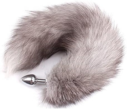 Sexy Cosplay Foxtail Anal Plug - Silver Fox Tail - image 5
