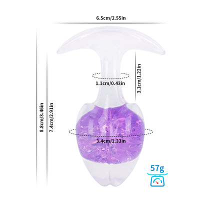 Crystal Vault Glass-Embedded Silicone Plug - Purple - S - image 28