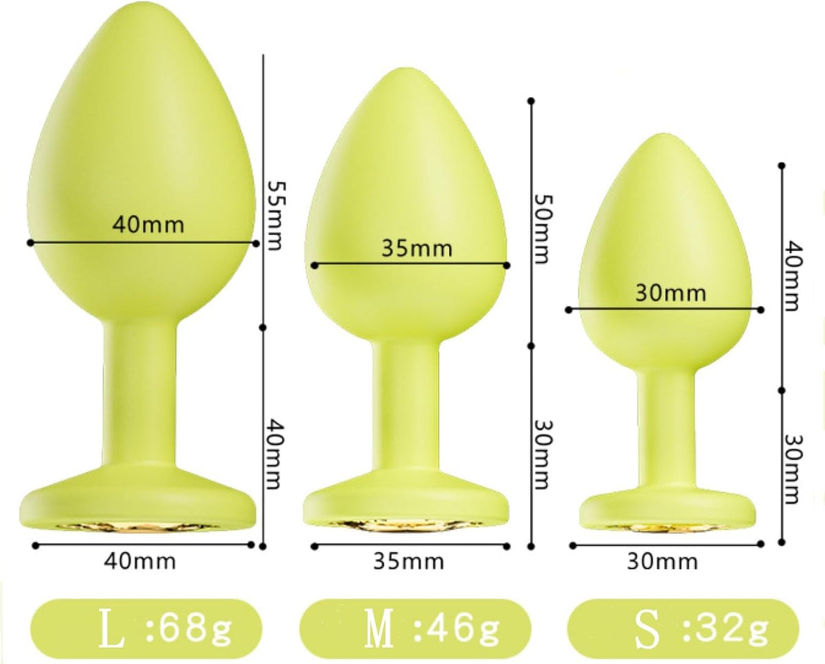 Crystal Diamond Anal Butt Plugs 3 Set - image 7