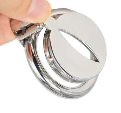 Small Leaf Blade Micro Steel Cock Cage (0.5 inches) - image 1