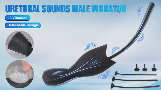 Stimulation Massager Men Sex Toy Urethral Sounds Dilator with 6 pcs Separable Plug