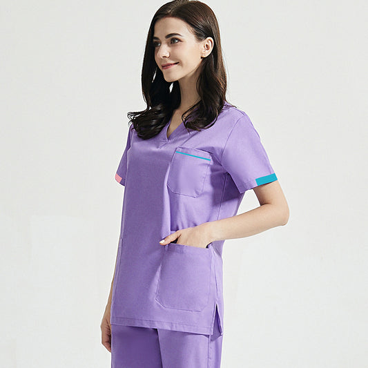Women Nursery Scrubs Set - 3 Pockets on Shirt