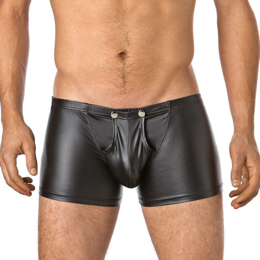 Wet Look Boxer Shorts Underwear