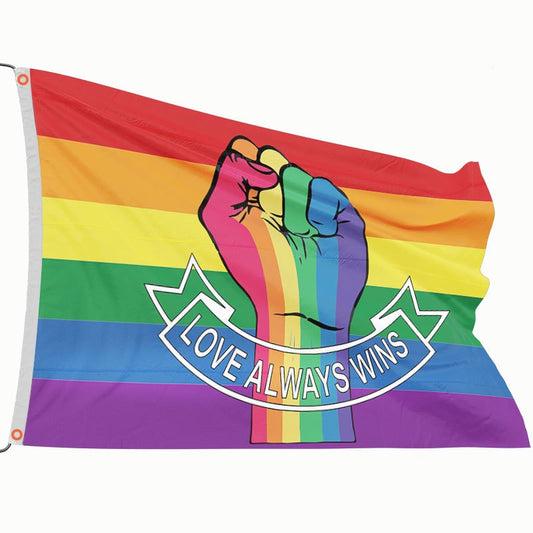 Pride LGBT Flag Love Always Wins