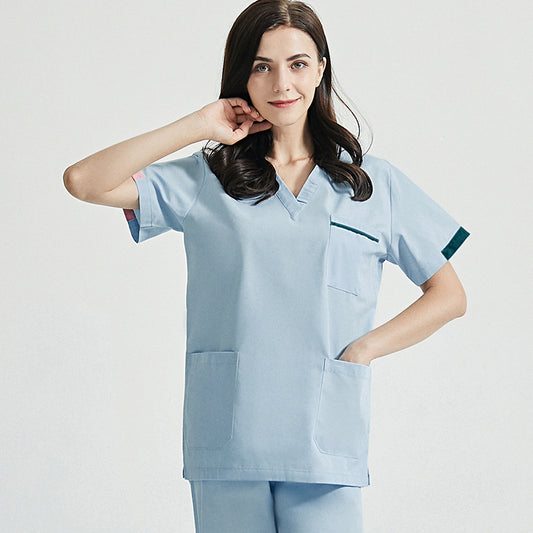 Women Nursery Scrubs Set - 3 Pockets on Shirt