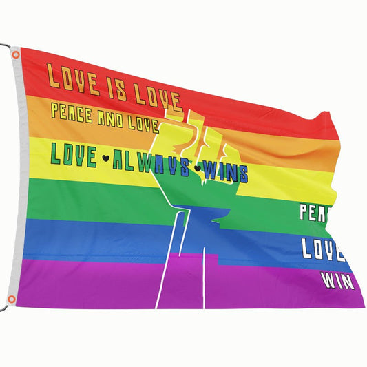 Pride Day LGBT Flag Love is Love - Love Always Wins
