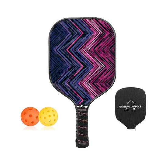 Purple Pickleball Paddle with Balls & Cover - Made of Honeycomb Double-sided Glass and Carbon Fibre