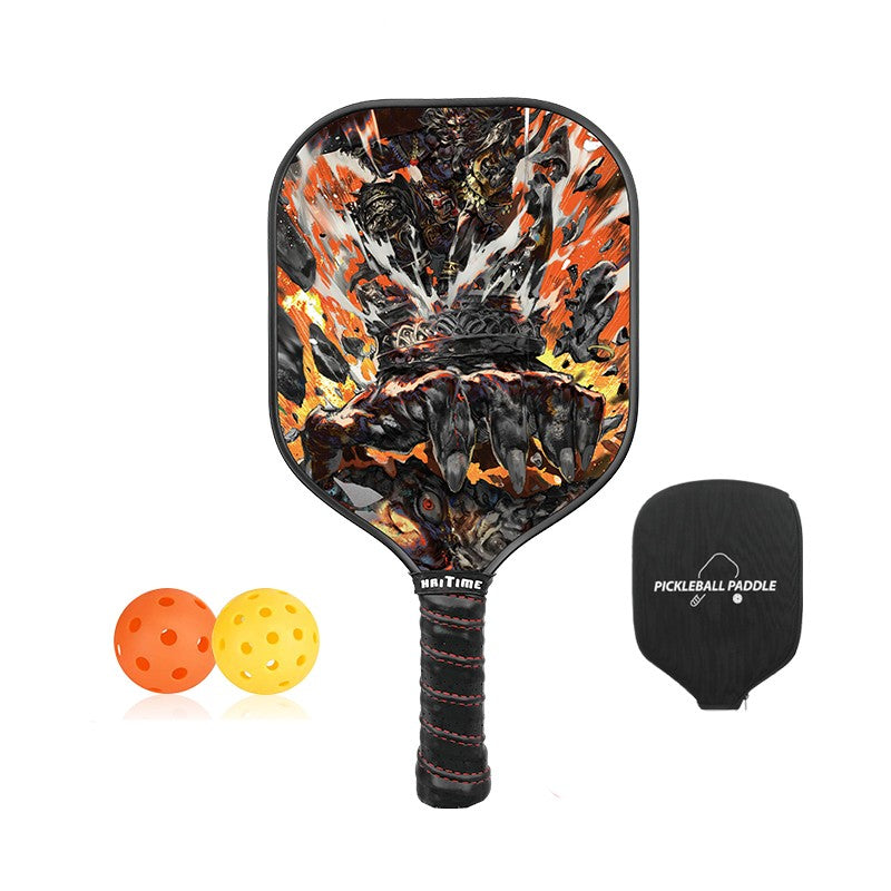 Red Power Pickleball Paddle Honeycomb Outer Double-sided Glass and Carbon Fibre