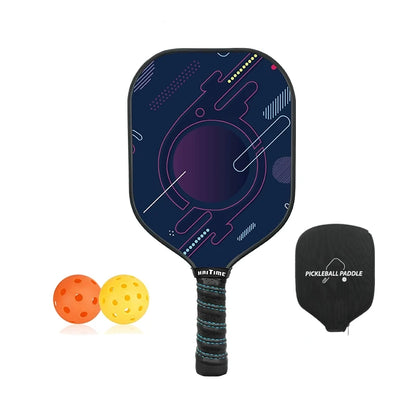 Pickleball Paddle with Balls & Cover - Made of Honeycomb Double-sided Glass and Carbon Fibre