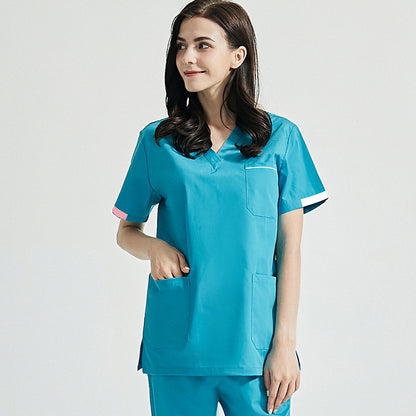 Women Nursery Scrubs Set - 3 Pockets on Shirt