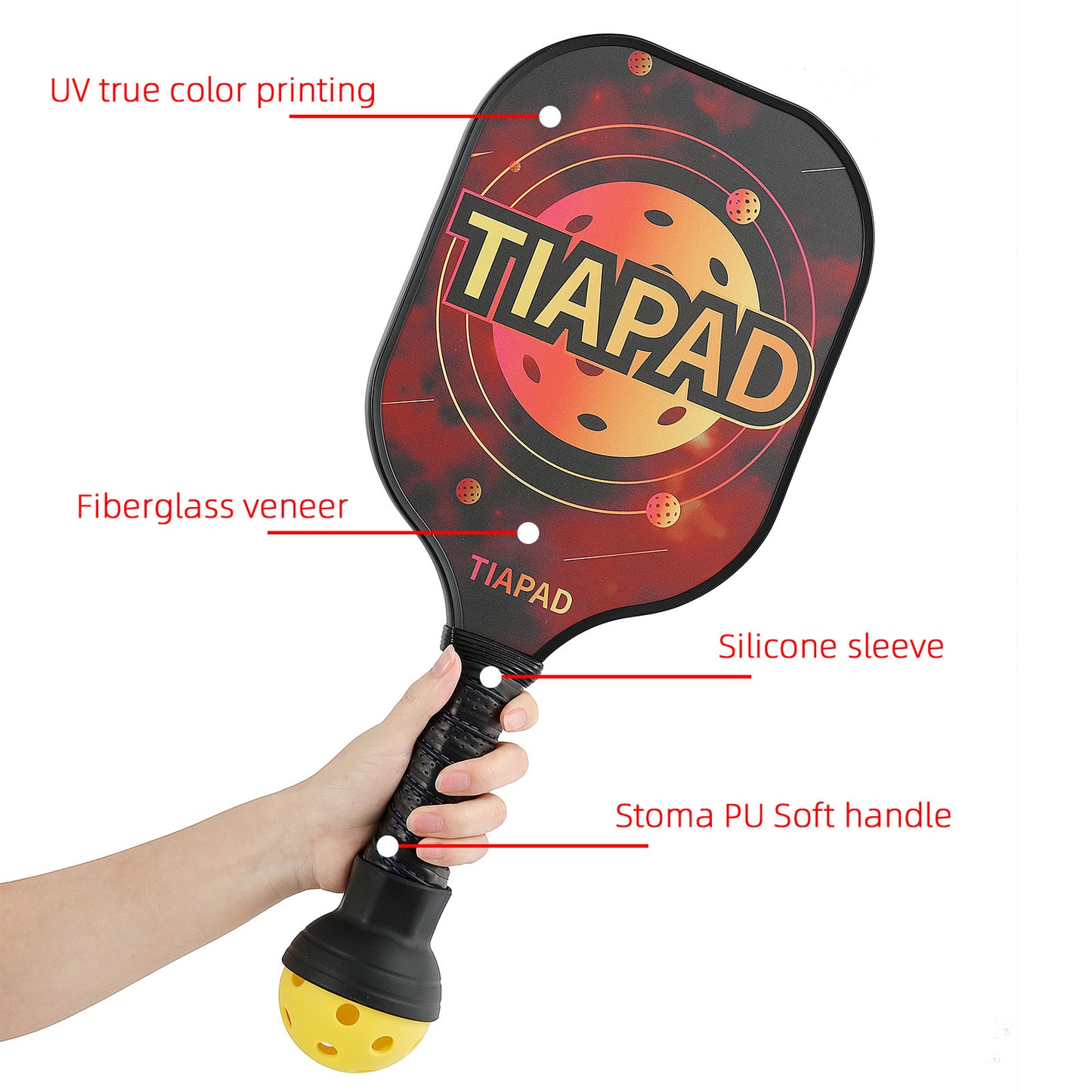 Pickleball Paddles Glass Fibre Fiberglass and Graphite Composite Material