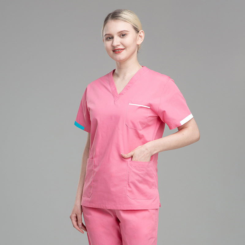 Women Nursery Scrubs Set - 3 Pockets on Shirt